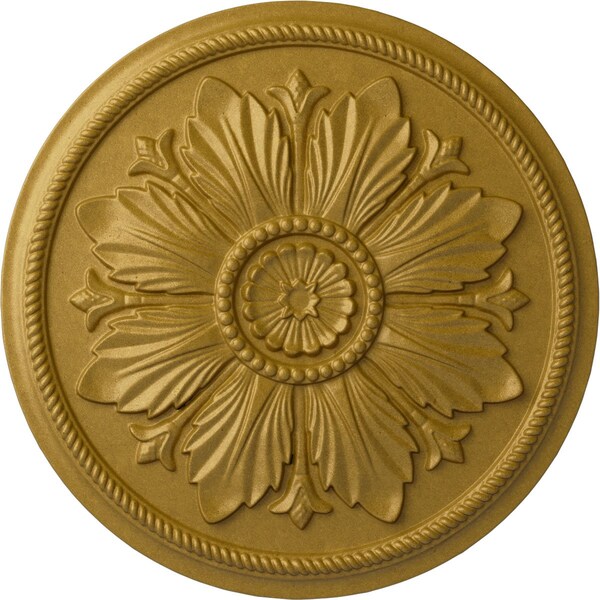 Ekena Millwork Kaya Ceiling Medallion (Fits Canopies up to 5 1/4"), Hand-Painted Pharaohs Gold, 23 5/8"OD x 1 1/2"P CM23KAPGS - main